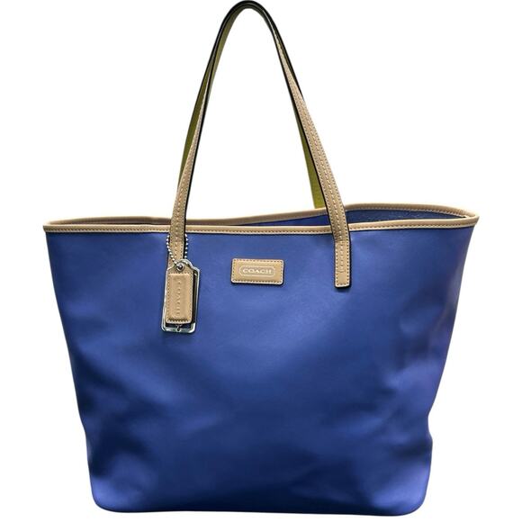 Coach Park Metro Large Saffiano Leather Tote in French Blue - Picture 1 of 5